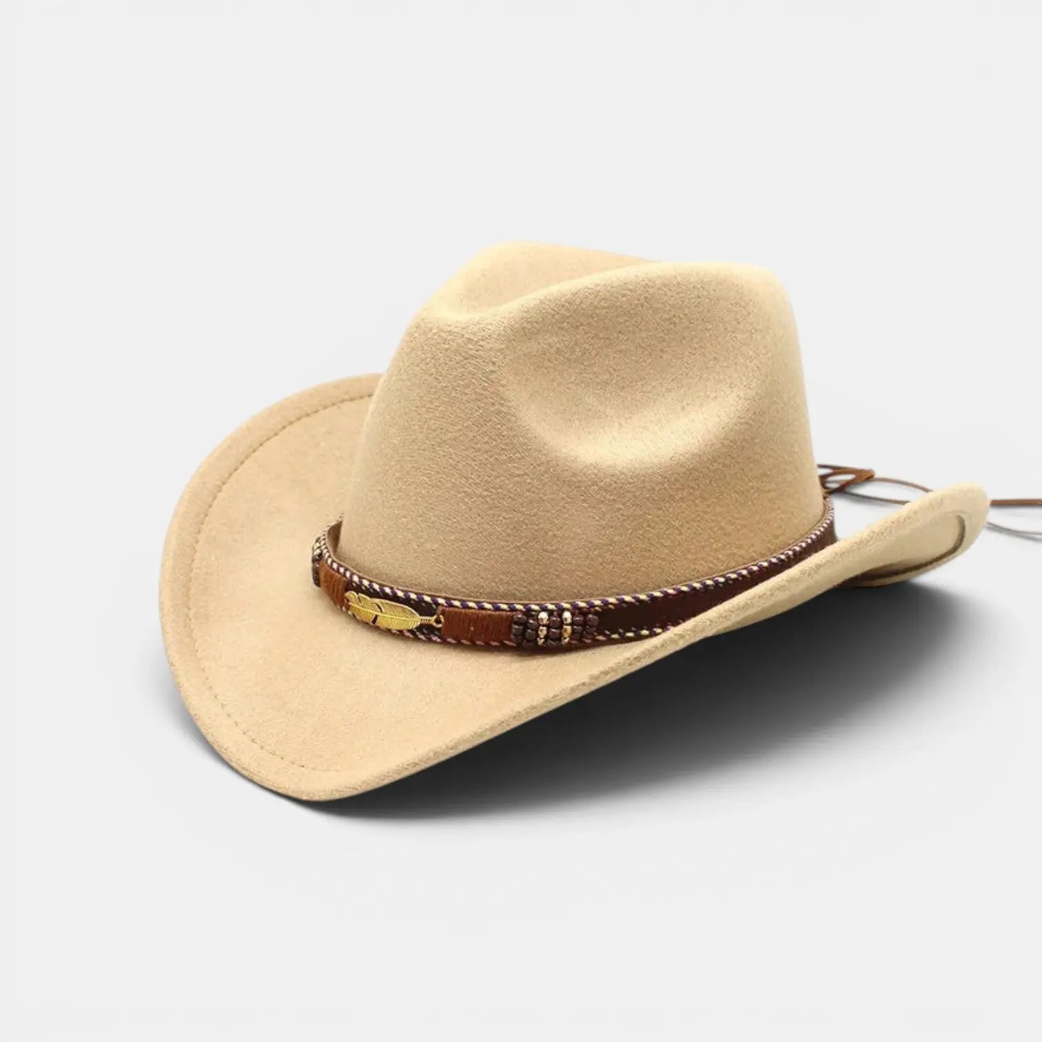 Chapeau Cowboy Feutre Bande Tressée Unisexe La Boutique du Chapeau