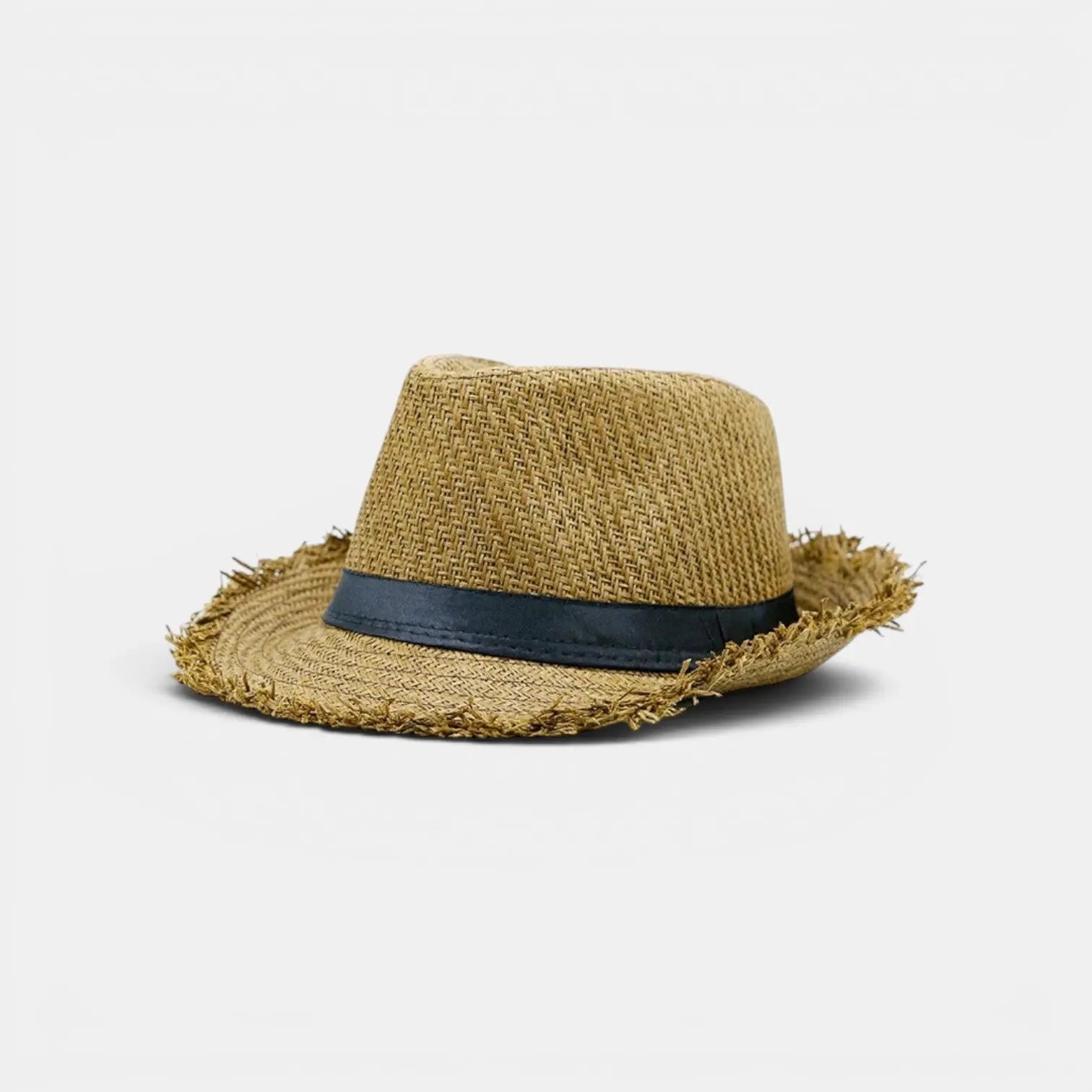 Chapeau Panama Paille Bord Frangé Mixte