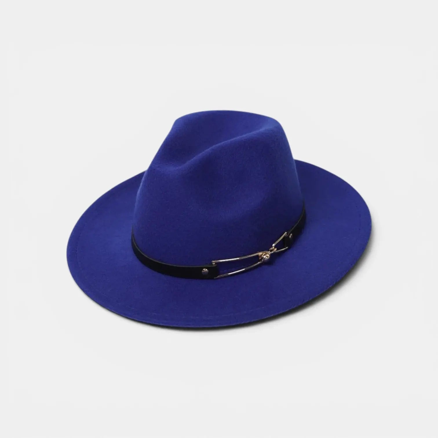 Chapeau Fedora Laine Bord Large Anneau Doré La Boutique du Chapeau