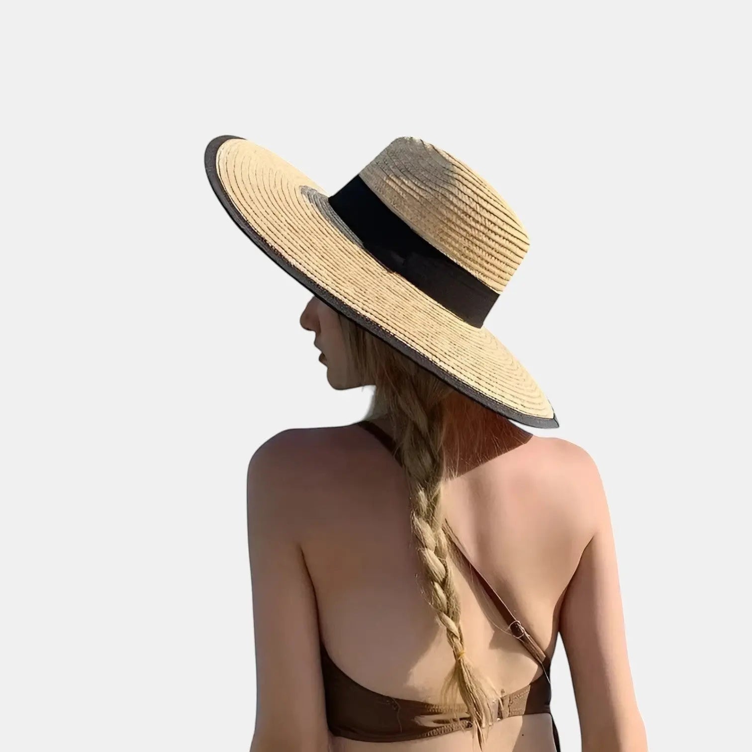 Chapeau Paille Bord Large Femme