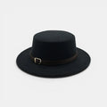 Chapeau Fedora Laine Bord Plat Boucle Cuir La Boutique du Chapeau