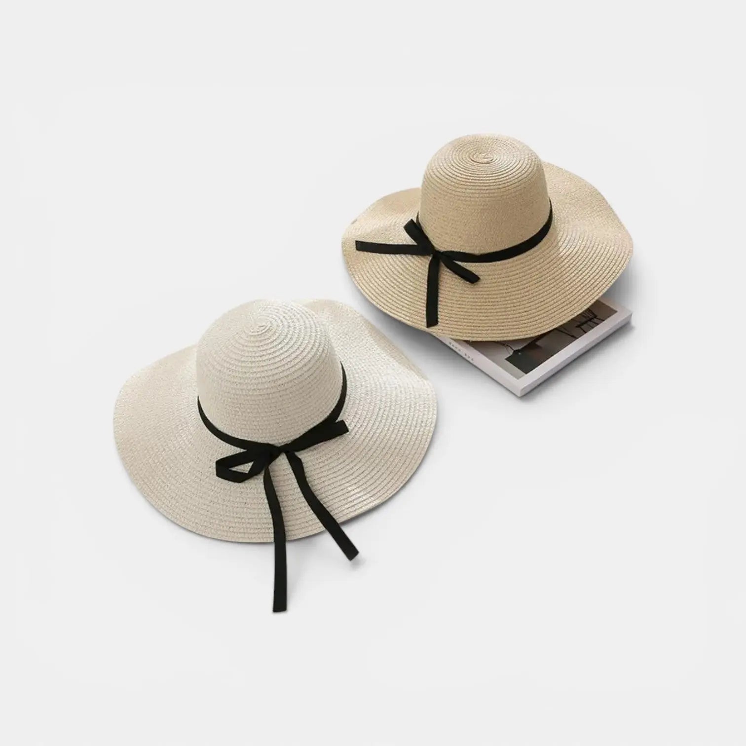 Chapeau Paille Bord Large Femme Ruban Noir La Boutique du Chapeau