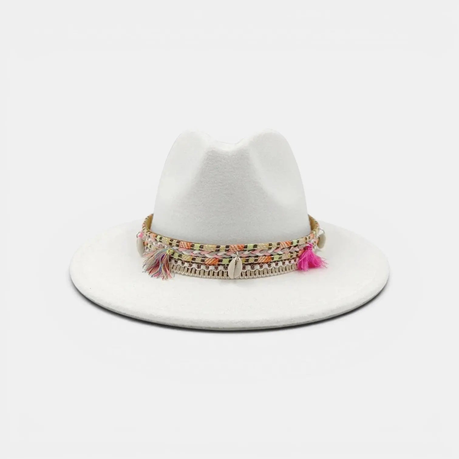 Chapeau Fedora Feutre Bord Large Bande Bohème Mixte La Boutique du Chapeau
