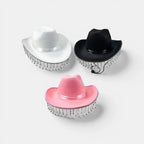 Chapeau Cowboy Feutrine Franges Strass Femme La Boutique du Chapeau