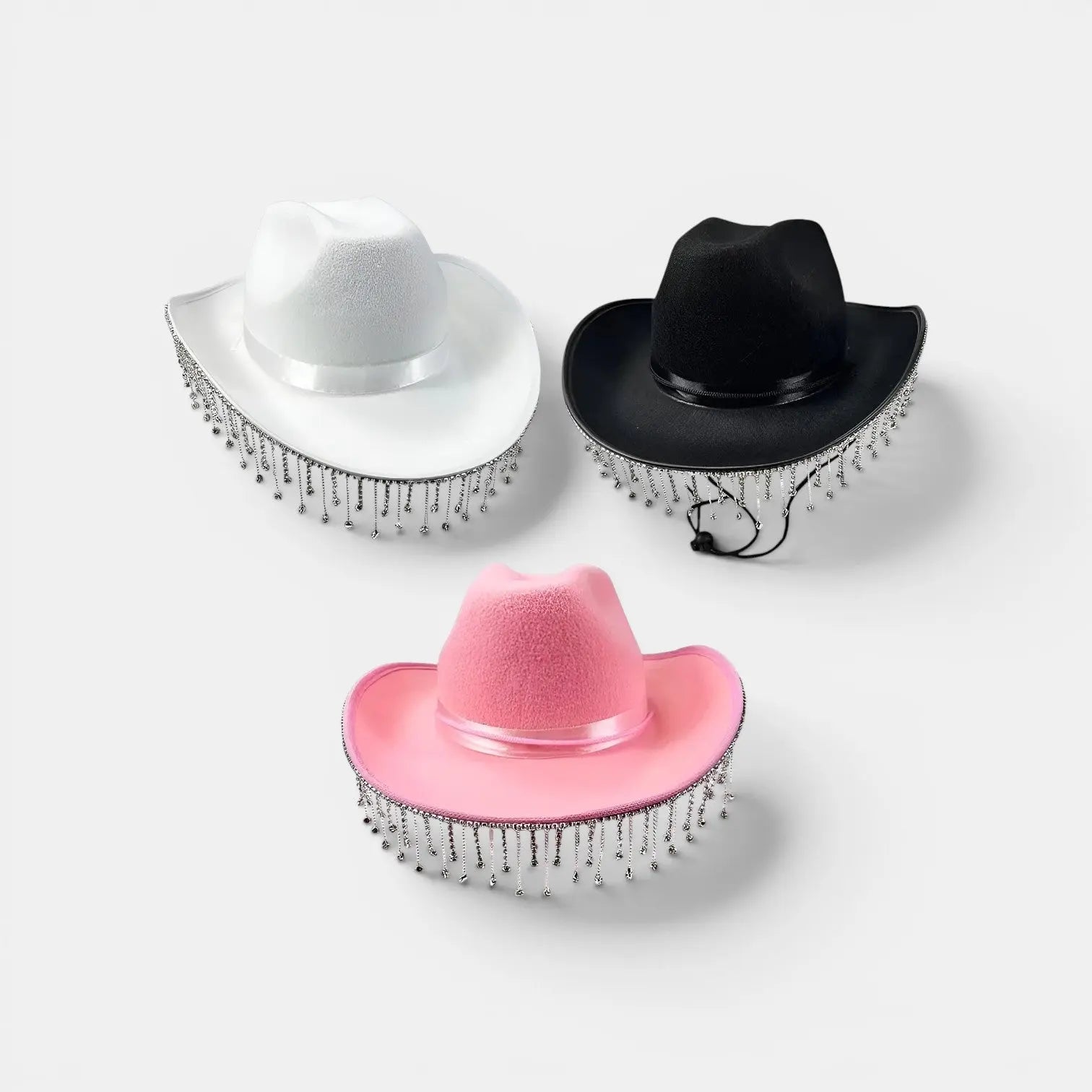 Chapeau Cowboy Feutrine Franges Strass Femme La Boutique du Chapeau