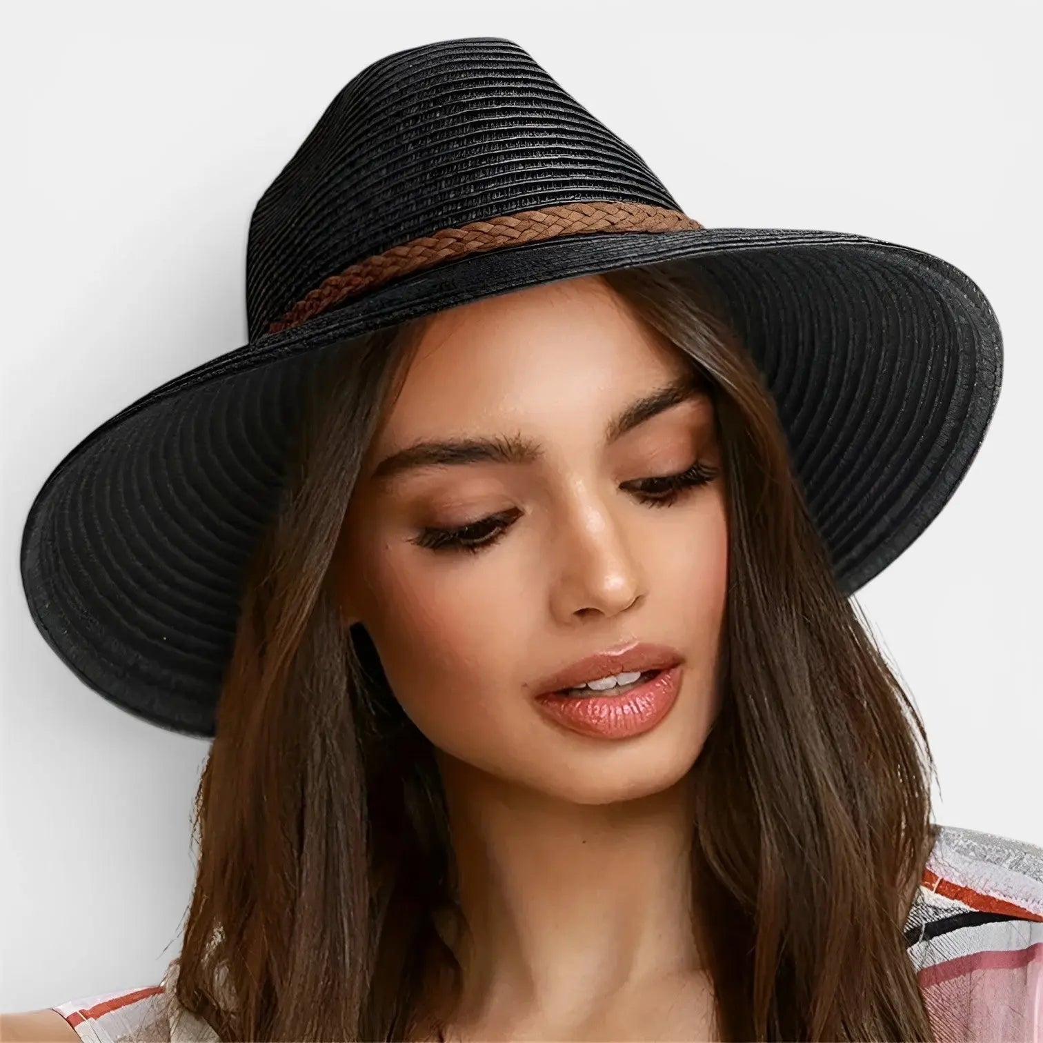 Chapeau Paille Pliable Femme Tressé Bord Large La Boutique du Chapeau