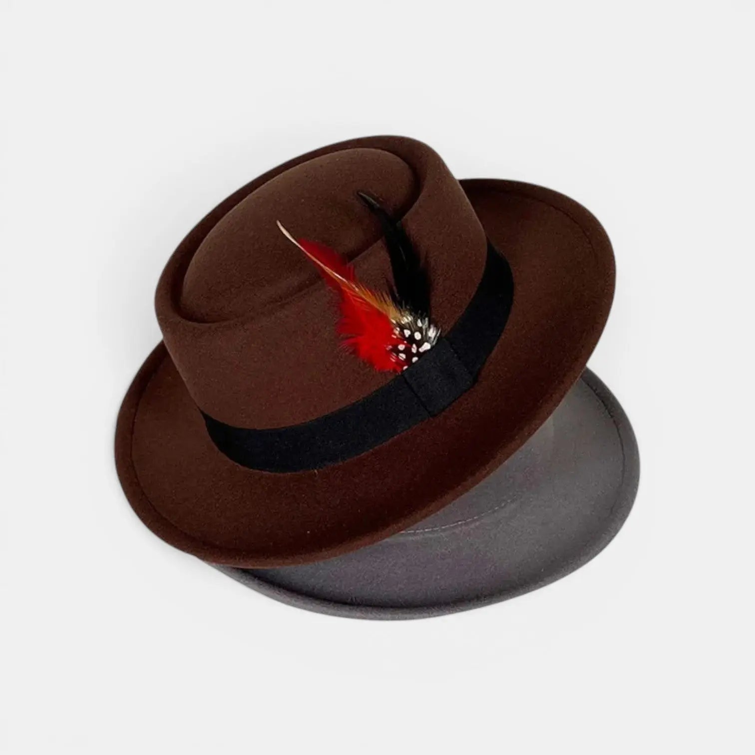 Chapeau Fedora Laine à Plume Unisexe La Boutique du Chapeau
