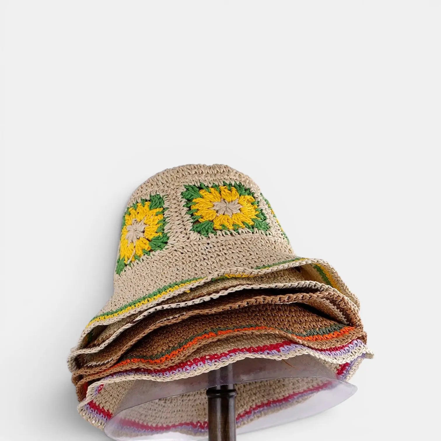 Bob Paille Crochet Fleurs Femme La Boutique du Chapeau