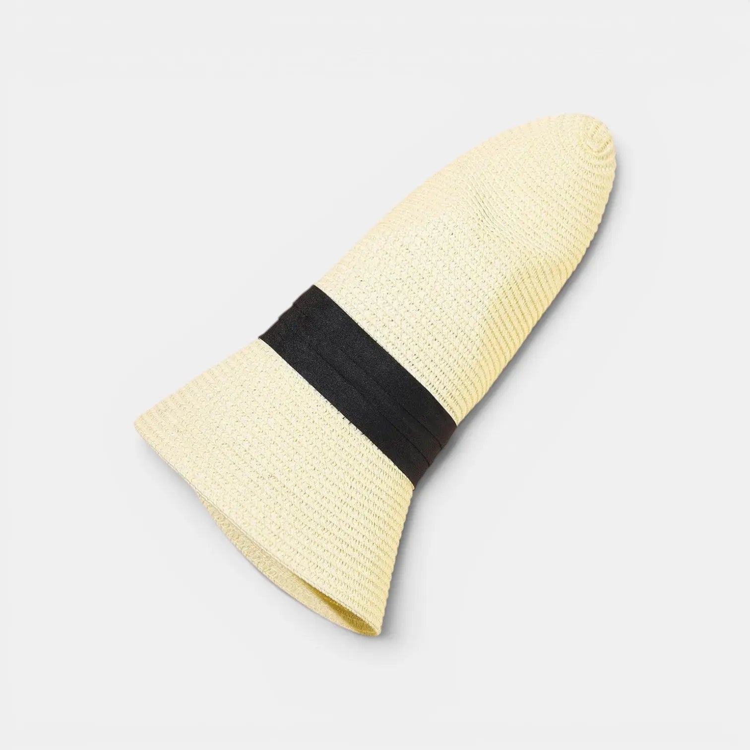 Chapeau Panama Paille Tressée Ruban Noir
