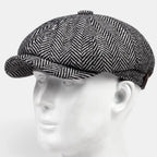 Casquette Gavroche Tweed Chevron Homme La Boutique du Chapeau