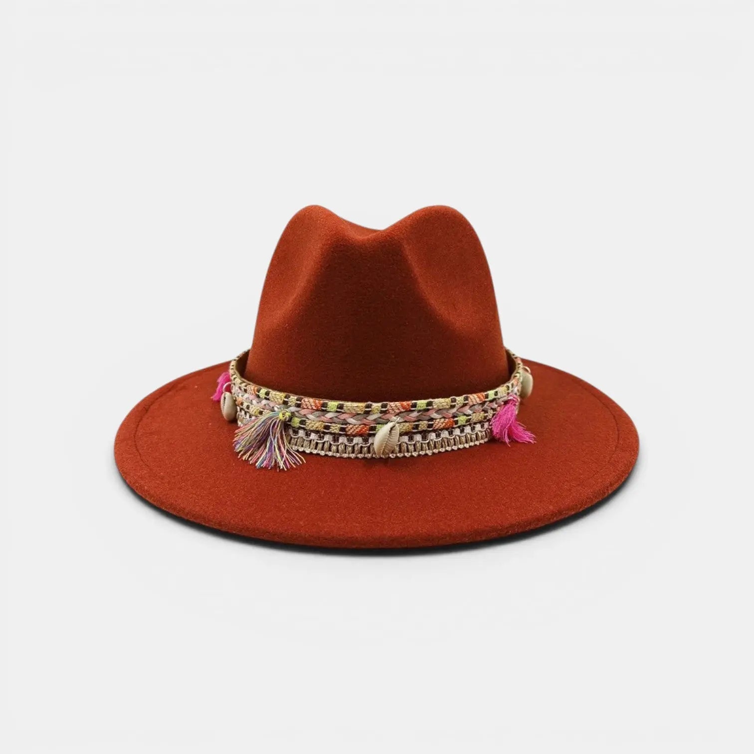 Chapeau Fedora Feutre Bord Large Bande Bohème Mixte La Boutique du Chapeau