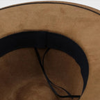 Chapeau Fedora Suédine Bord Large Tresse Unisexe La Boutique du Chapeau