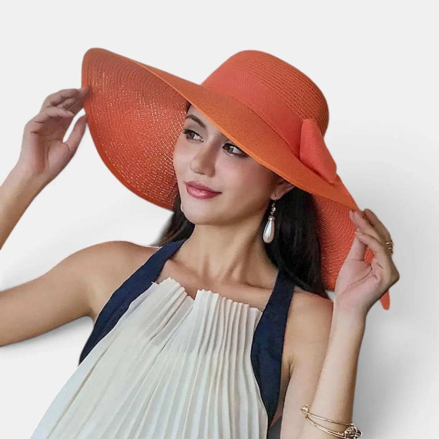 Chapeau Paille Bord Large Noeud Femme La Boutique du Chapeau