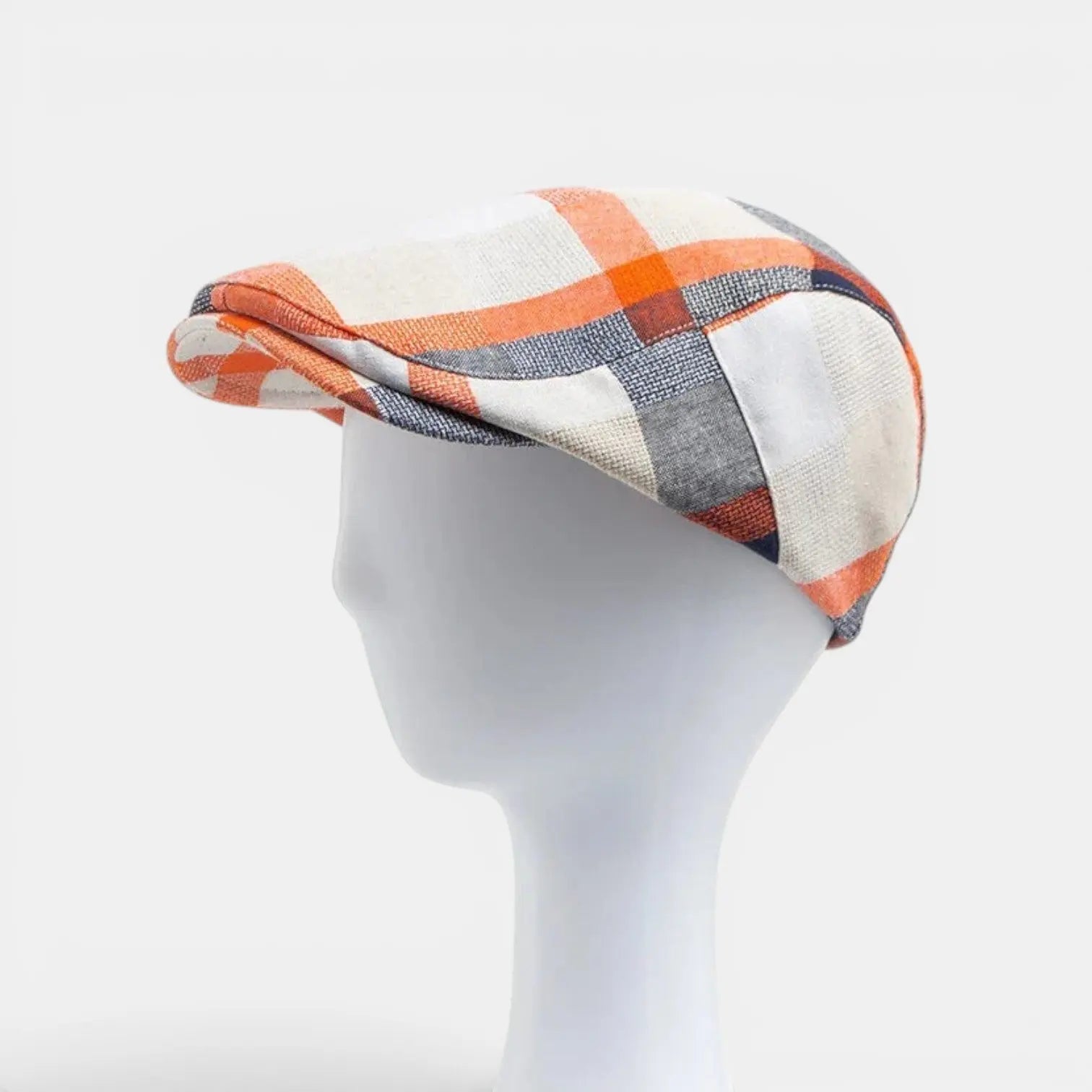 Casquette Gavroche Coton Lin Motif Carreaux Homme La Boutique du Chapeau