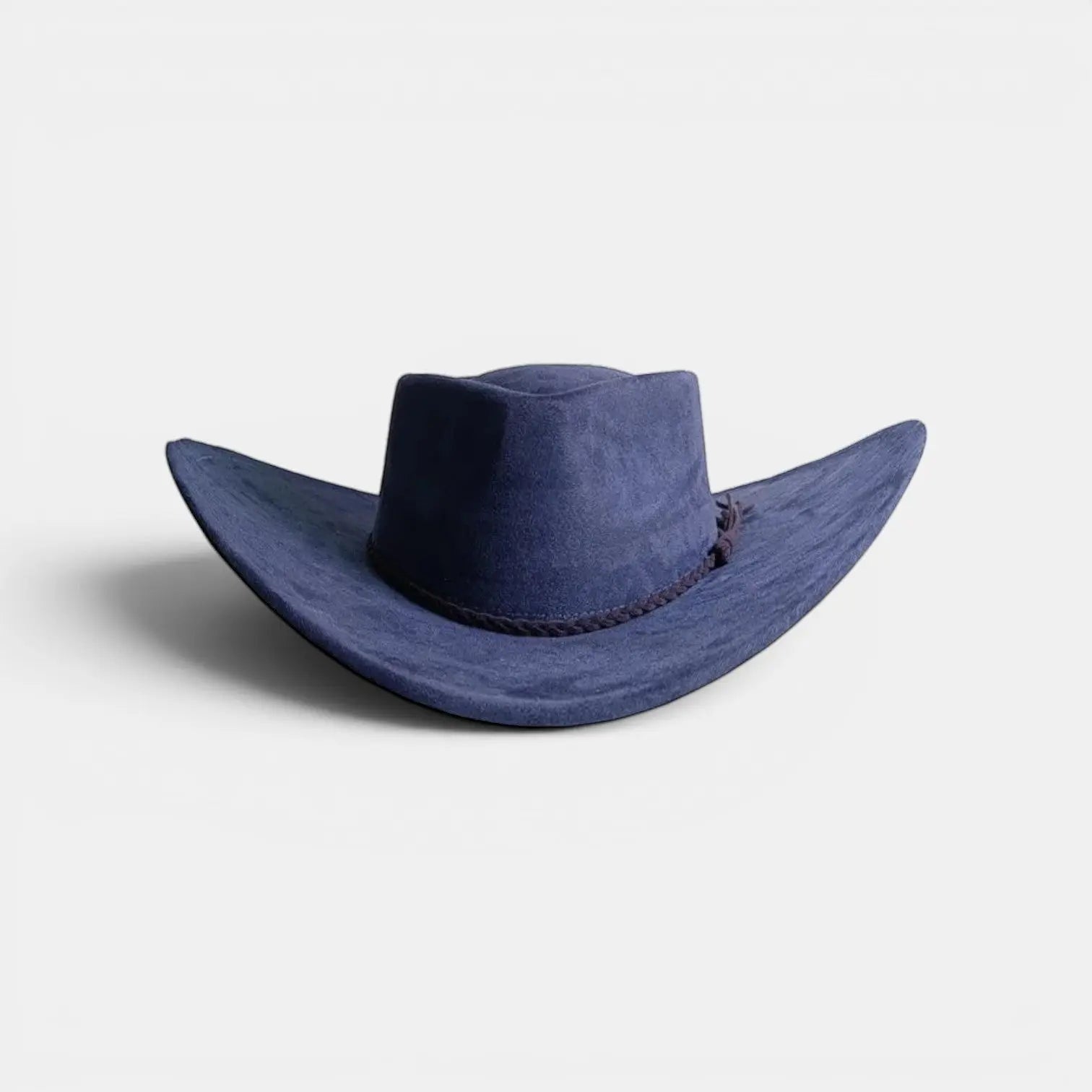 Chapeau Cowboy Suédine Tressage Décoratif Unisexe