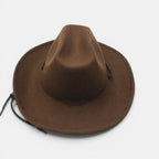 Chapeau Cowboy Feutre Bord Large Cordelière Unisexe La Boutique du Chapeau