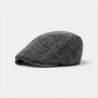 Casquette Gavroche Tweed Herringbone Fils Rouges Homme La Boutique du Chapeau