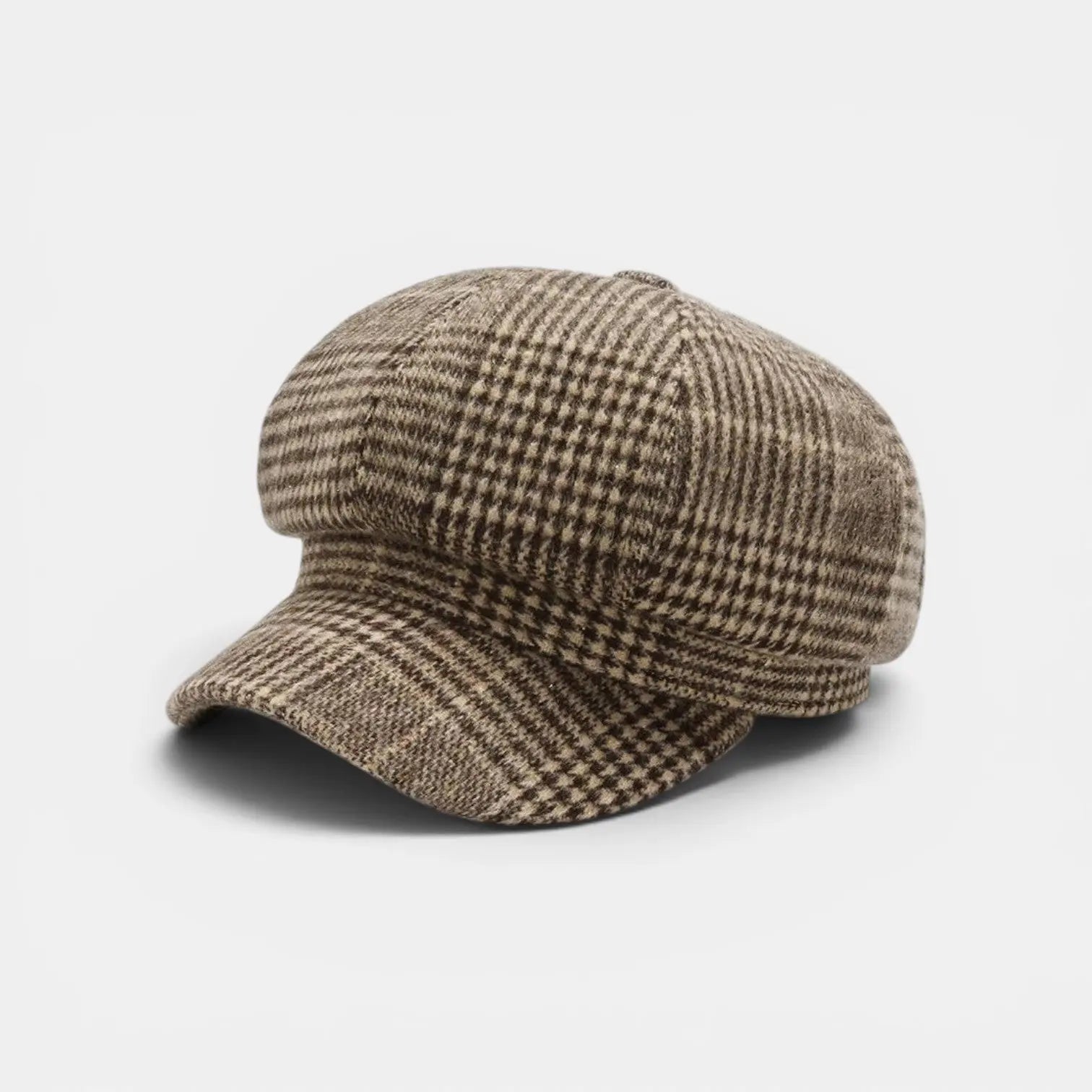 Casquette Gavroche Tweed Patchwork Femme