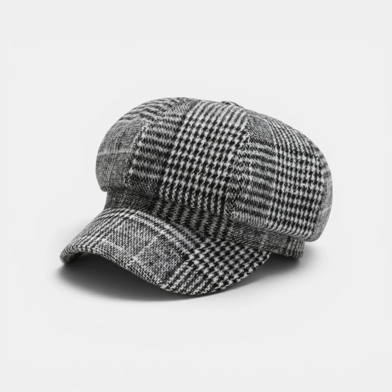 Casquette Gavroche Tweed Patchwork Femme