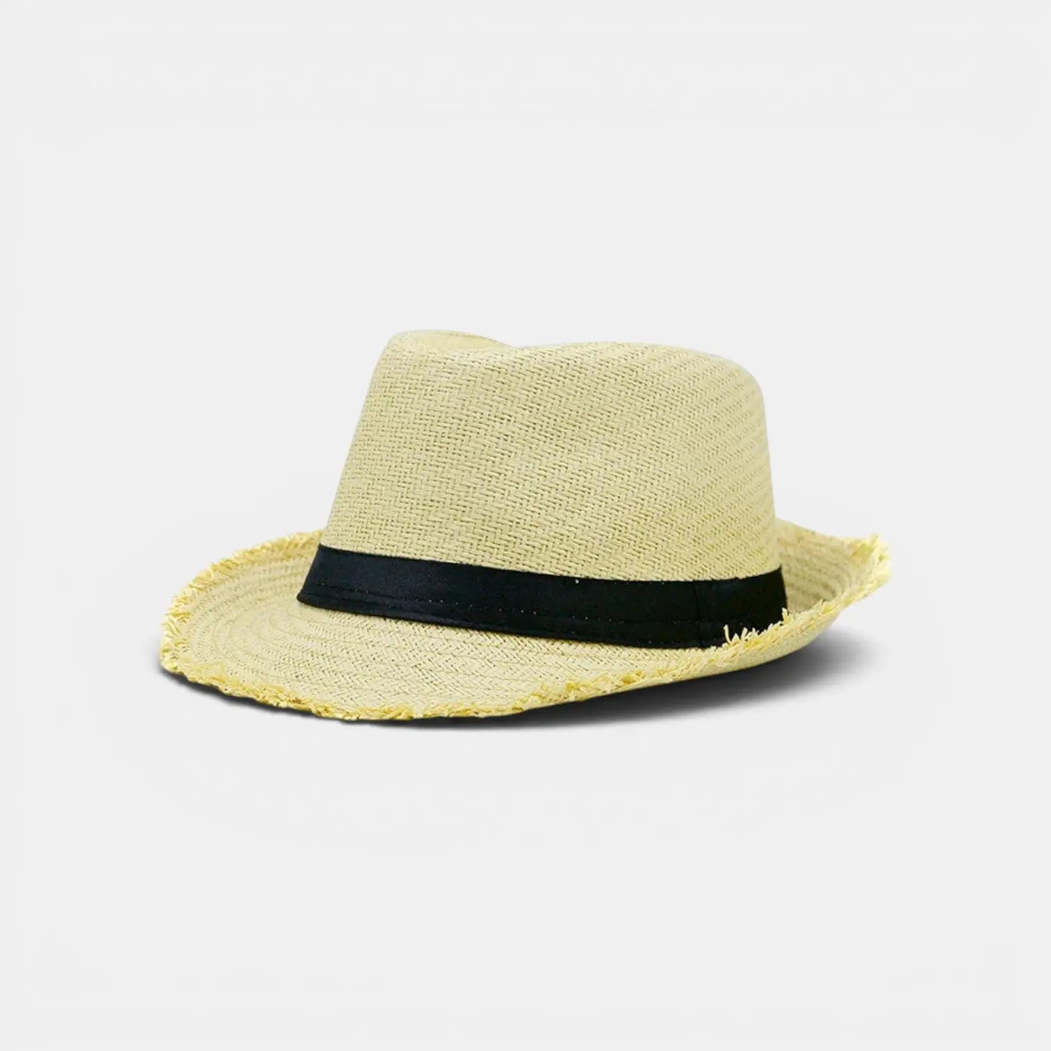 Chapeau Panama Paille Bord Frangé Mixte
