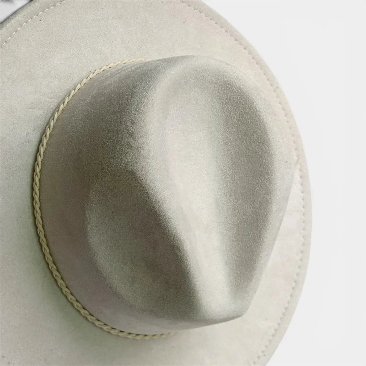 Chapeau Fedora Suédine Bord Large avec Boucle Métal