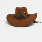 Chapeau Cowboy Sheriff Suédine Étoile Badge Unisexe La Boutique du Chapeau