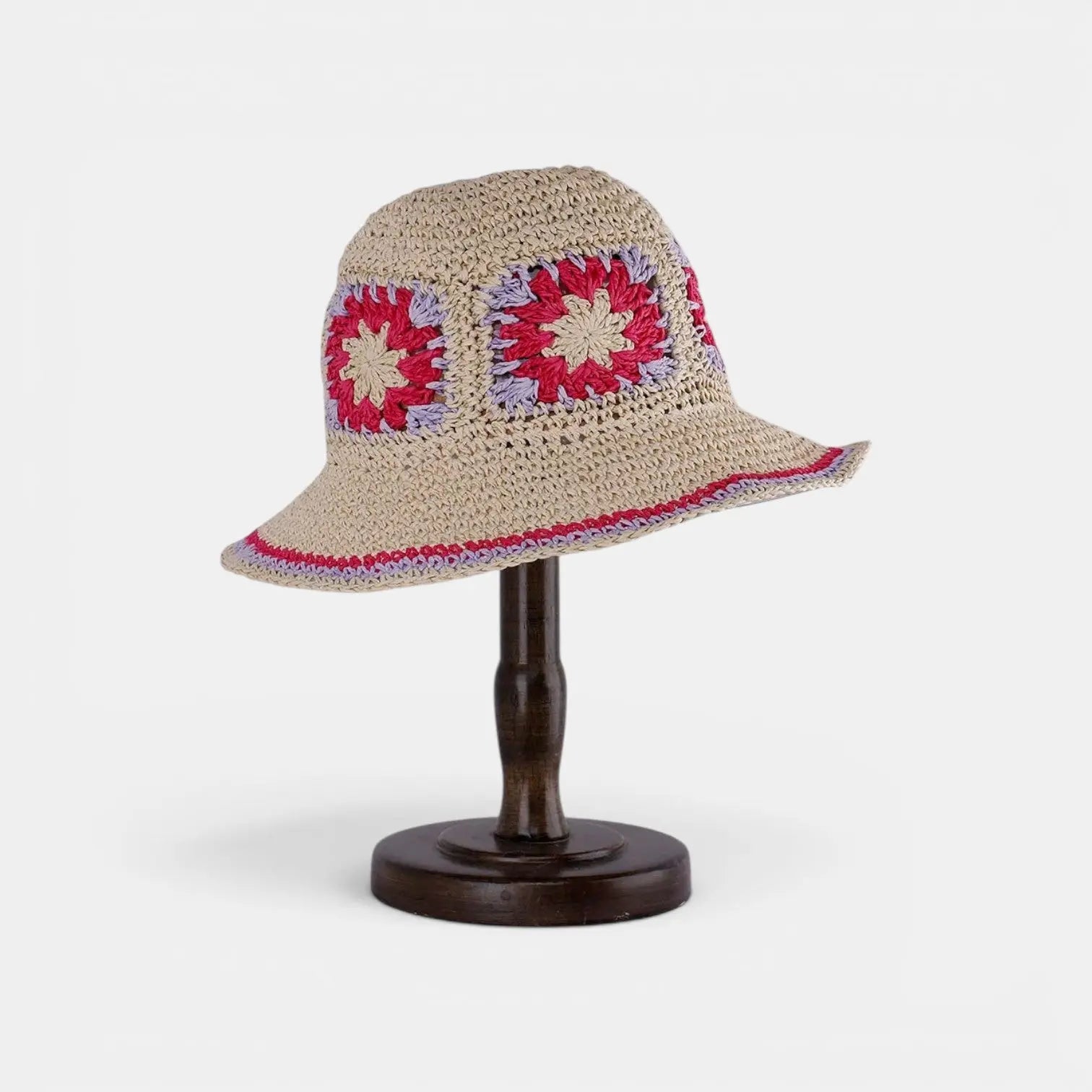 Bob Paille Crochet Fleurs Femme La Boutique du Chapeau