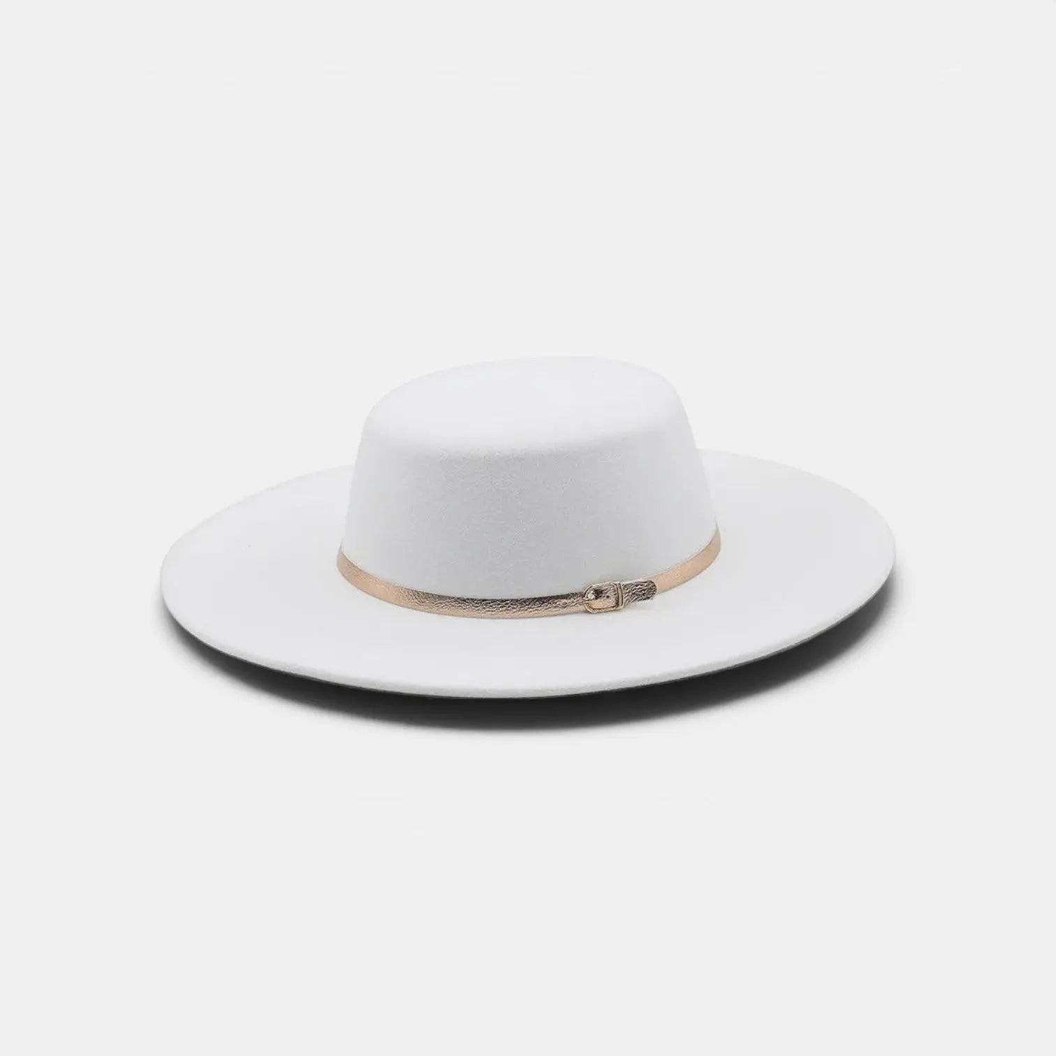 Chapeau Fedora Laine Bord Large Boucle Métallique La Boutique du Chapeau