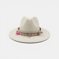 Chapeau Fedora Feutre Bord Large Bande Bohème Mixte La Boutique du Chapeau