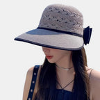 Chapeau Paille Visière Large Noeud Femme La Boutique du Chapeau