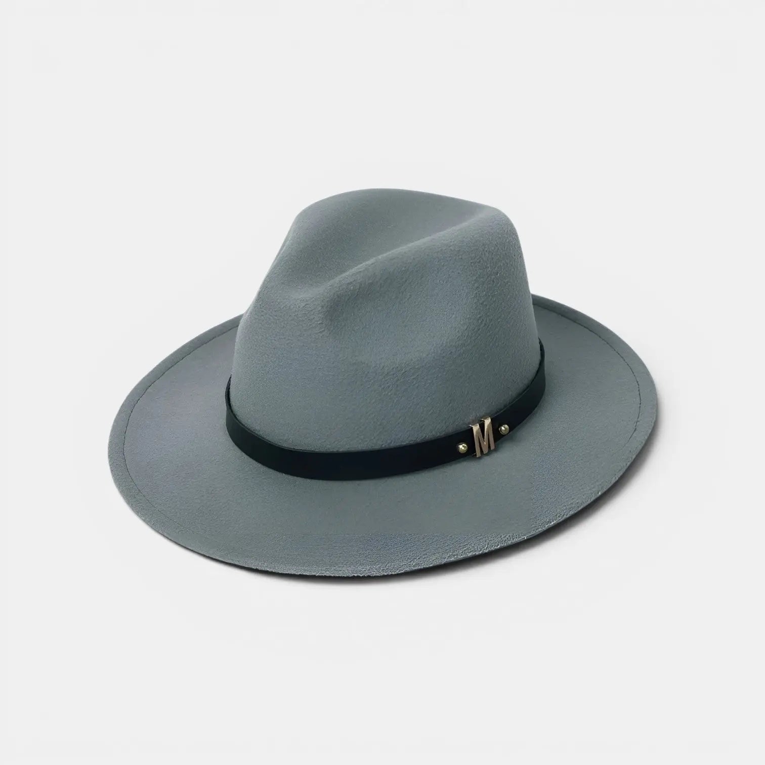 Chapeau Fedora Feutre Bande Cuir Initiale Dorée La Boutique du Chapeau