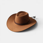 Chapeau Cowboy Feutre Bord Large Cordon Tressé Unisexe La Boutique du Chapeau