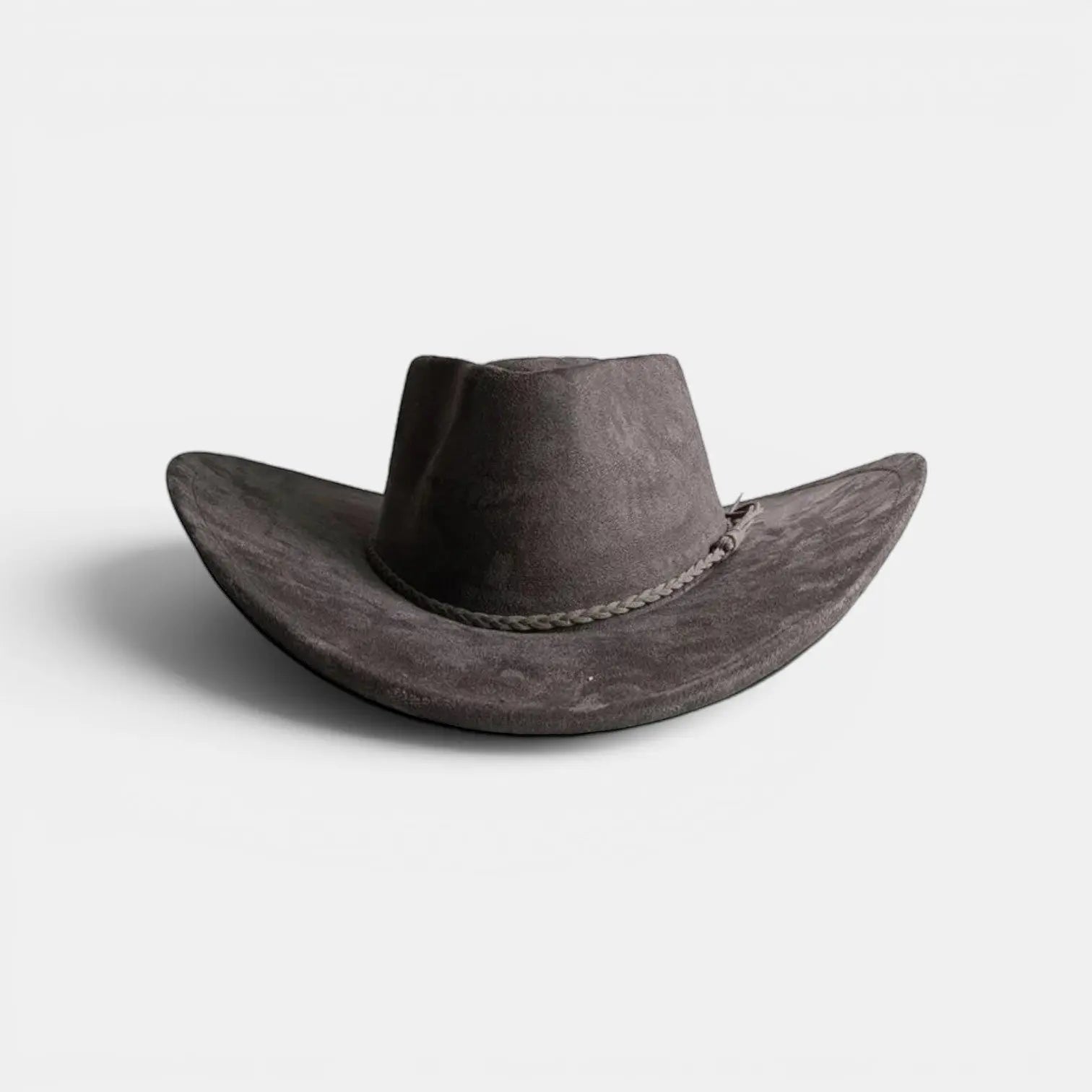 Chapeau Cowboy Suédine Tressage Décoratif Unisexe