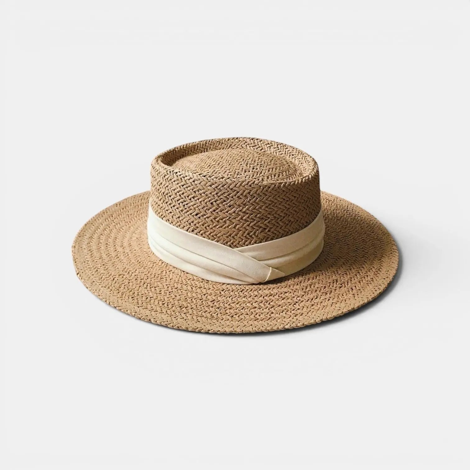 Chapeau Paille Canotier Bord Large Ruban Femme La Boutique du Chapeau