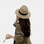 Chapeau Panama Paille Bord Large Ceinture Cuir La Boutique du Chapeau