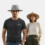 Chapeau Fedora Suédine Bord Large avec Boucle Métal La Boutique du Chapeau