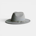 Chapeau Fedora Suédine Bord Large avec Boucle Métal La Boutique du Chapeau