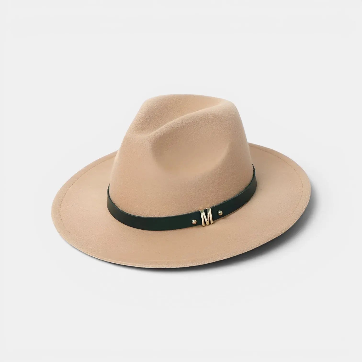 Chapeau Fedora Feutre Bande Cuir Initiale Dorée La Boutique du Chapeau