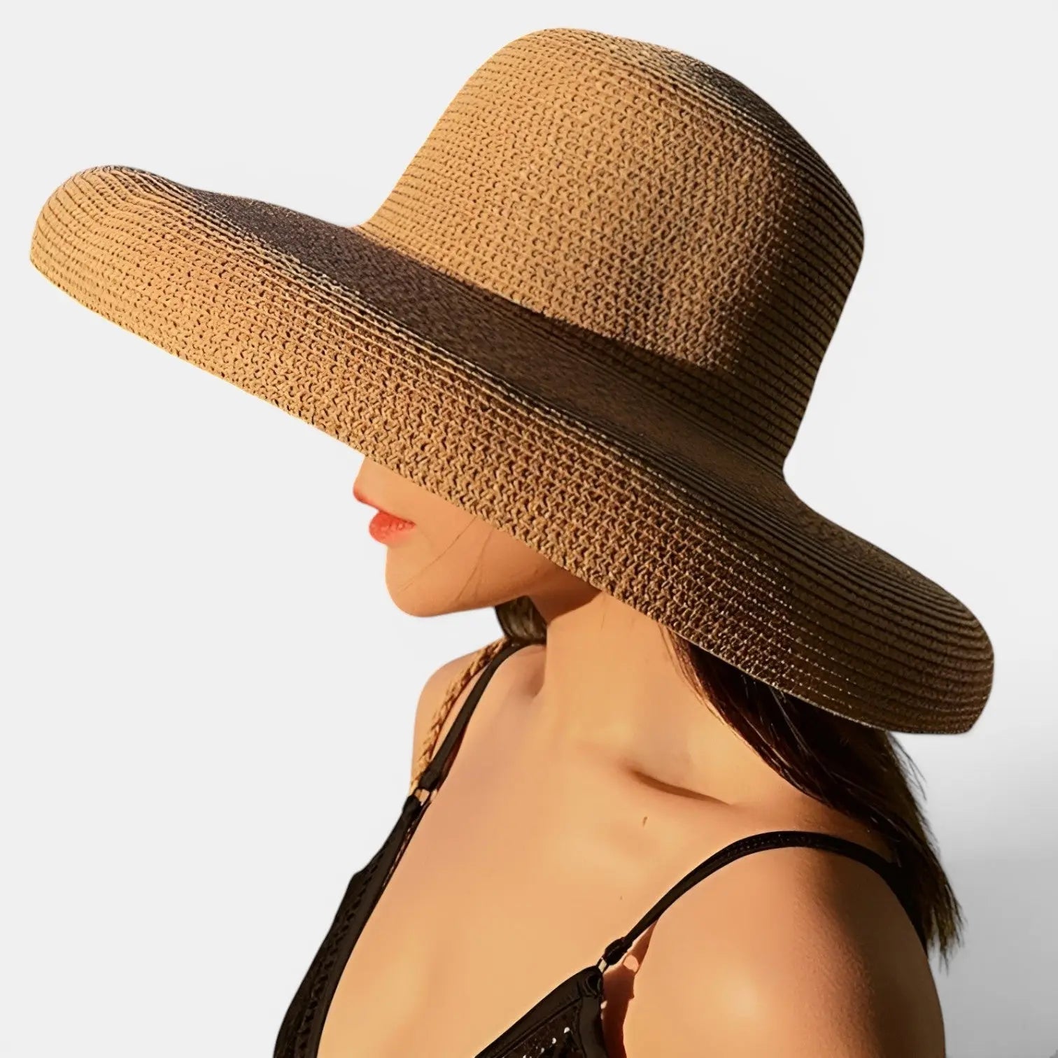 Chapeau Paille Bord Large Forme Structurée Femme
