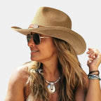 Chapeau Cowboy Paille Lanière Cuir La Boutique du Chapeau
