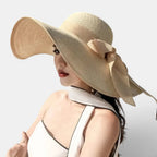 Chapeau Paille Bord Large Noeud Femme La Boutique du Chapeau