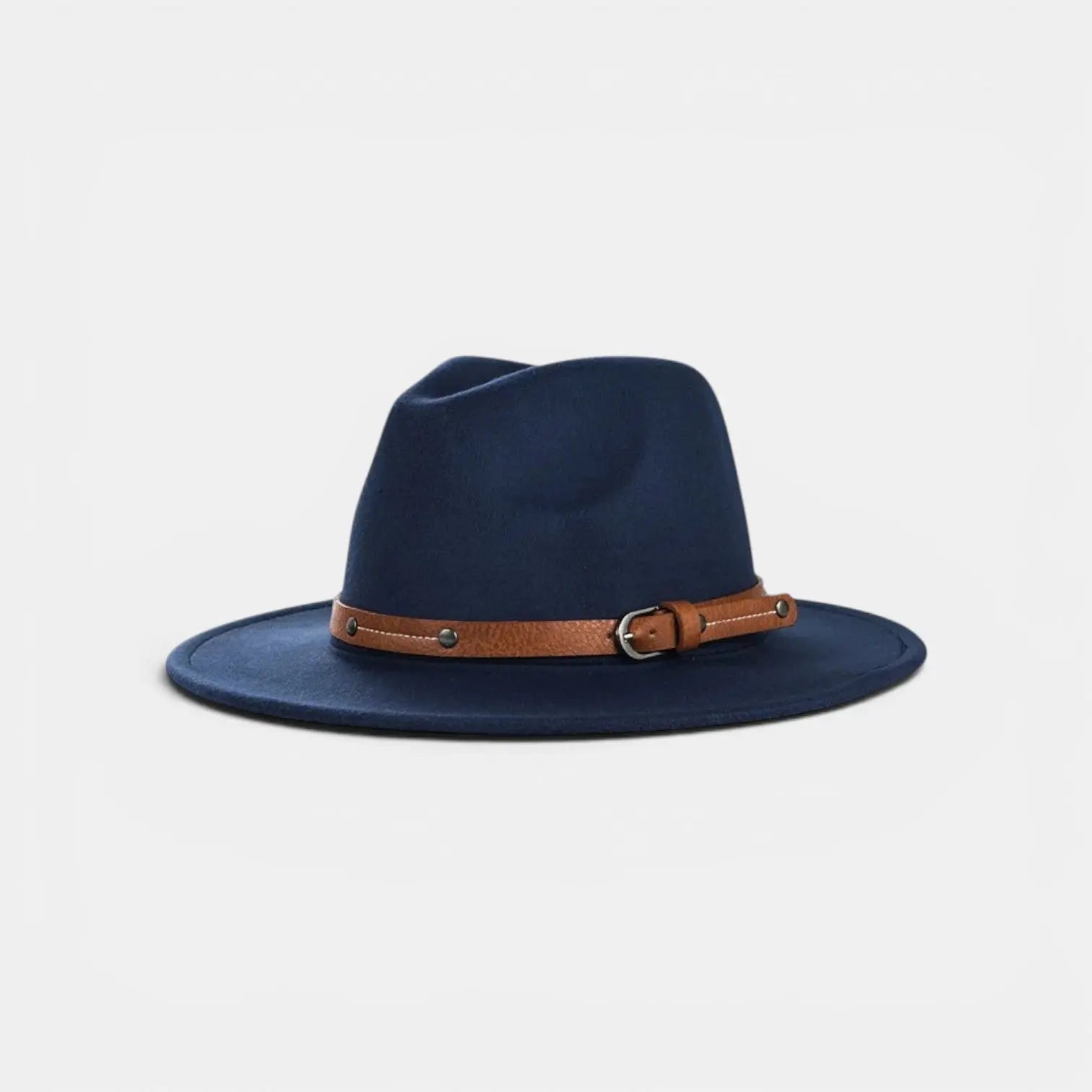 Chapeau Fedora Laine Bord Large avec Ceinture Cuir La Boutique du Chapeau