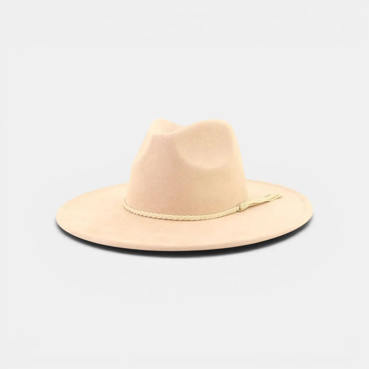 Chapeau Fedora Suède Bord Large Tresse Unisexe La Boutique du Chapeau