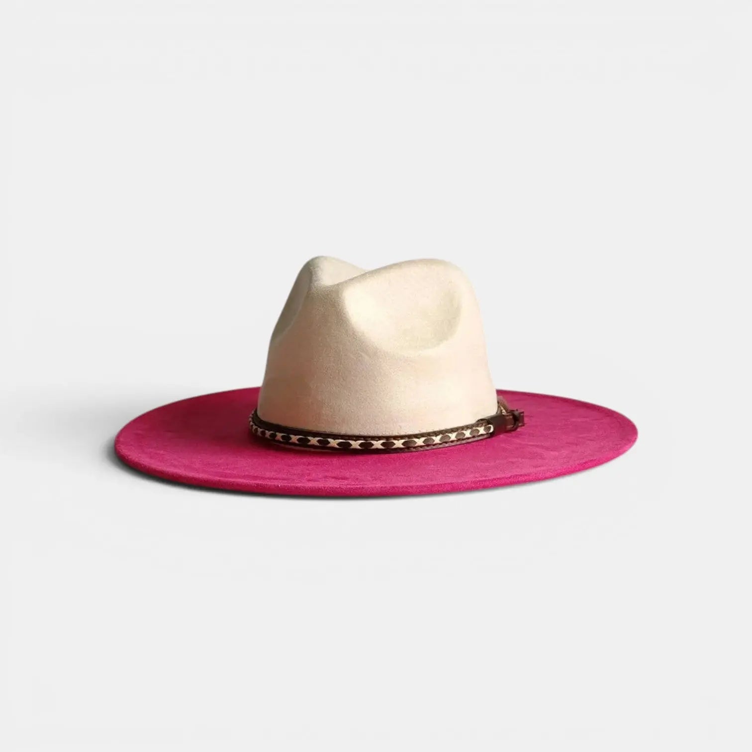 Chapeau Fedora Coton Bord Large Ruban Tressé La Boutique du Chapeau