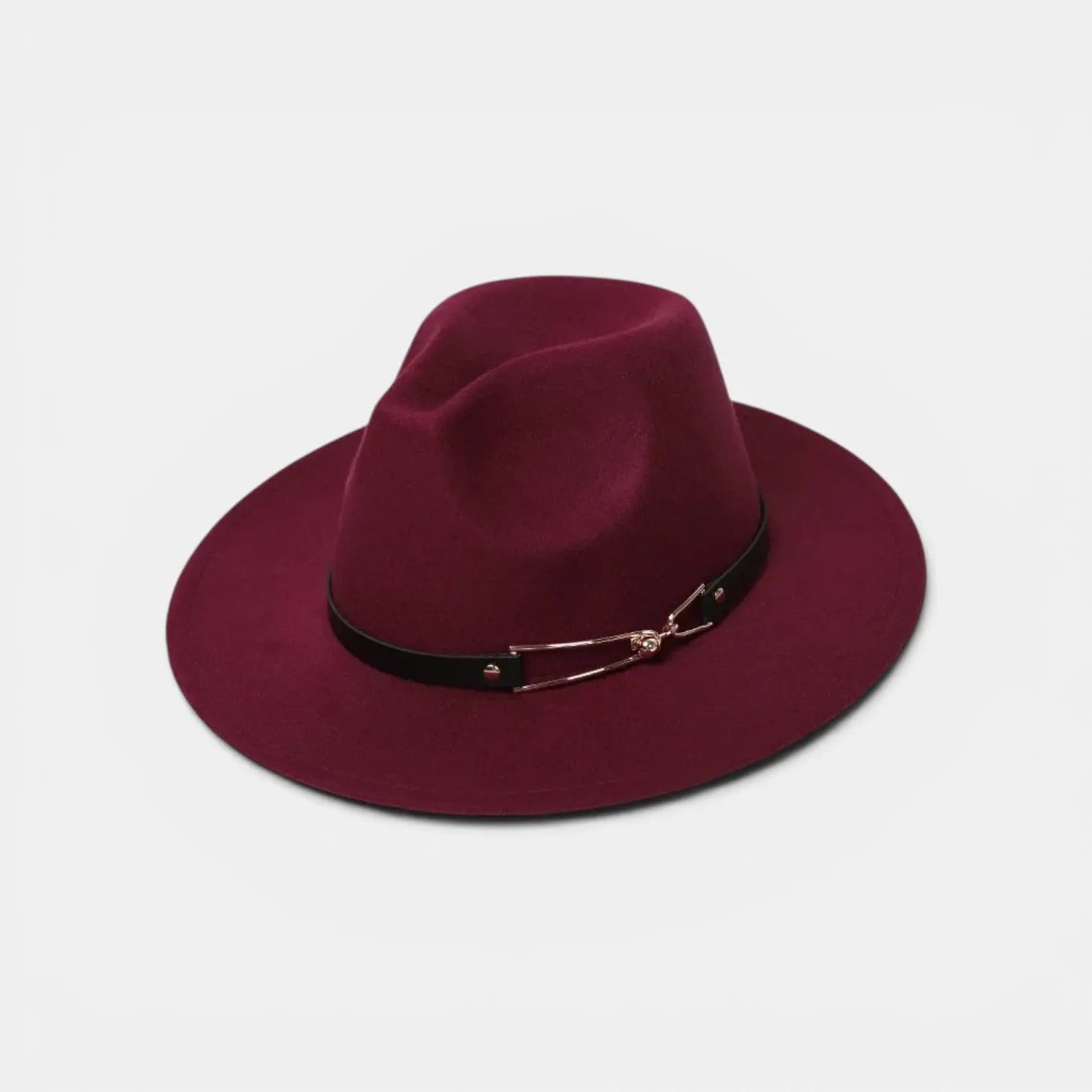 Chapeau Fedora Laine Bord Large Anneau Doré La Boutique du Chapeau