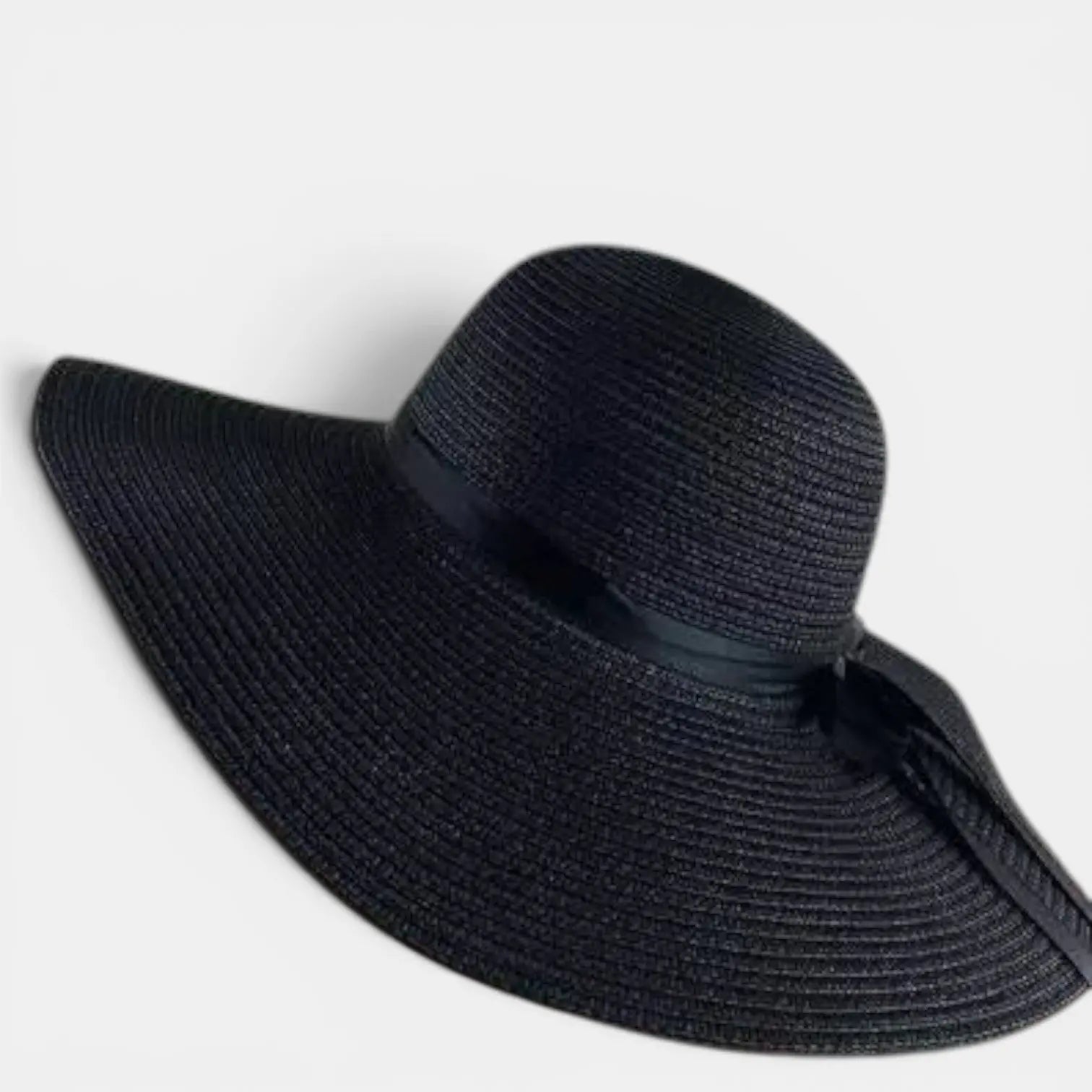 Chapeau Paille Bord Large Femme Ruban Noir La Boutique du Chapeau