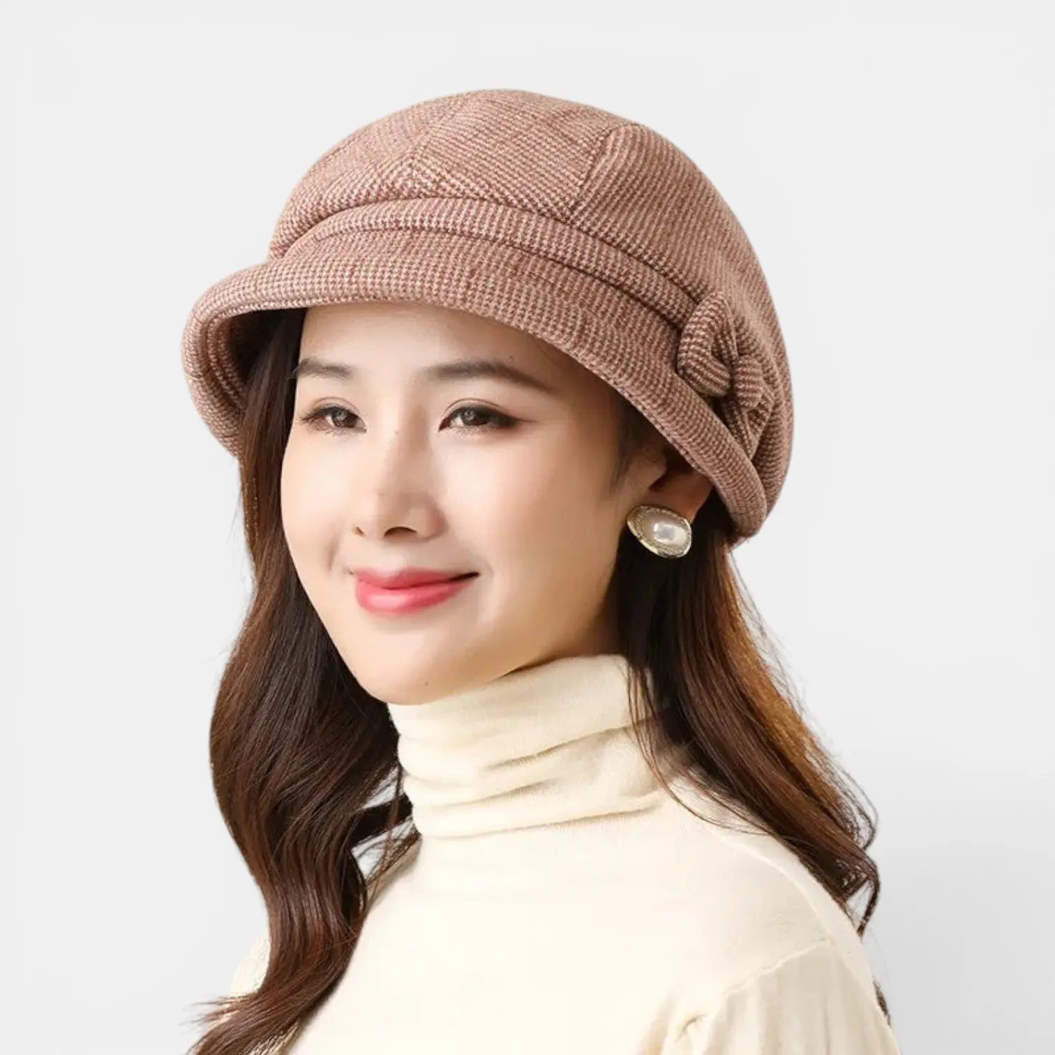Béret Tweed Nœud Papillon Femme