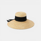 Chapeau Paille Bord Large Ruban Noir Femme La Boutique du Chapeau