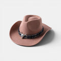 Chapeau Cowboy Feutrine Bandeau Ethnique Tête de Taureau La Boutique du Chapeau