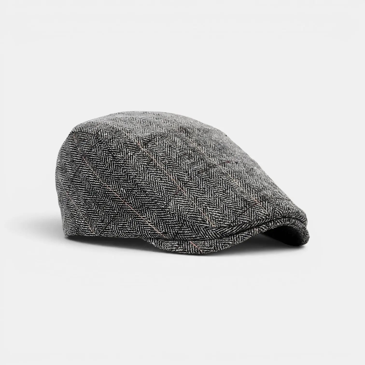 Casquette Gavroche Tweed Herringbone Fils Rouges Homme La Boutique du Chapeau